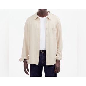 Madewell $98 The Devoe Shirt tan button front men's large NWT